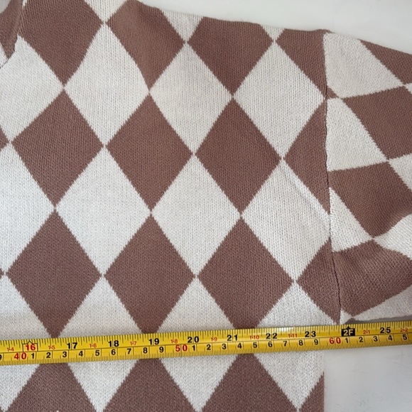 Favorite Girl knitted 2 piece khaki hooded sweater pocket harem pants w stripe - Picture 14 of 16